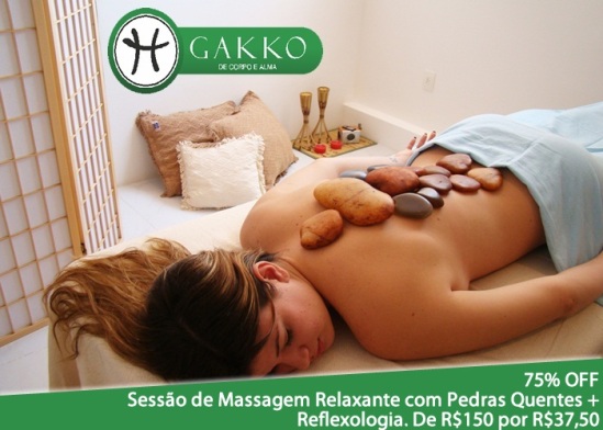 75% de Desconto em 1 Sessão de Massagem Relaxante com Pedras Quentes + Reflexologia na Clínica Gakko