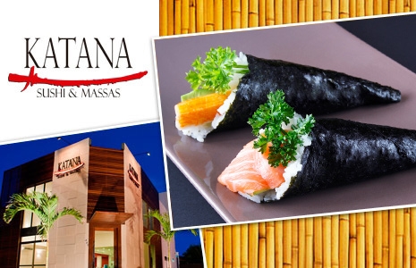 Mergulhe no Sabor do Oriente! Metade do Preço em 2 Temakis no Katana Sushi & Massas (de R$19,80 por R$9,90)